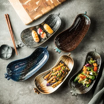 1 бр. Творчески кът чиния във формата на гъба, Домакински Керамична чиния с Японски Чинии за суши, Кухненски принадлежности, Аксесоари за готвене