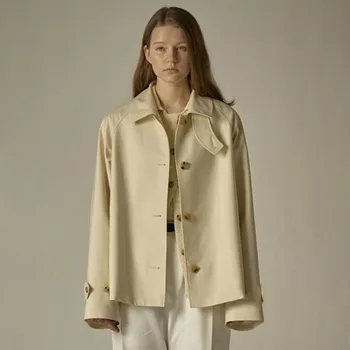2023 Есенен дамски нова яке с нишов дизайн в ретро стил, палто