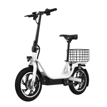 36V350W Гореща продажба на Градски Велосипед 12 Инча Електрически Градски Велосипед Електрически E-scooter Твърди високоскоростен с кошница