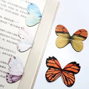 4 бр./опаковане. Креативен дизайн на Пеперуди, на Магнитен маркер, маркер на страницата, скоба за книги, канцеларски материали за ученици, училище, офис