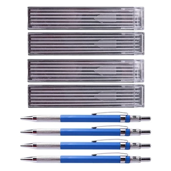 4X Молив за заварчици с 24 бр. кръгли заправками, 2,0 мм, механичен молив-маркер за монтаж на тръби