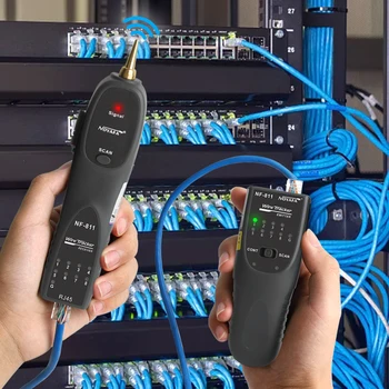 NOYAFA NF-811 Тестер за мрежови кабели RJ45, RJ11 Тракер, Телефонни Кабели Тонер Детектор на Ethernet Кабел Инструмент За Проверка на Непрекъснатостта на линия