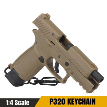 P320-Пясъчен Мини-ключодържател за пистолет във формата на Миниатюрен пистолет 1: 4, ключодържател с отложено във формата на пистолет, Подарък за колекция от модели Army Фен