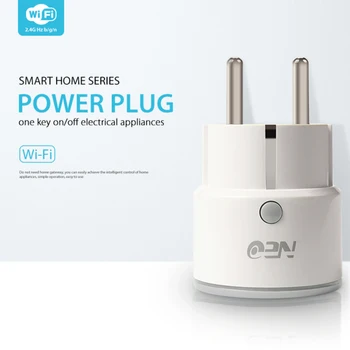 Sasha Mini Standard 10A EU Smart Wifi Plug с монитор хранене, умна розетка Работи с Google Home, гласово управление на Алекса