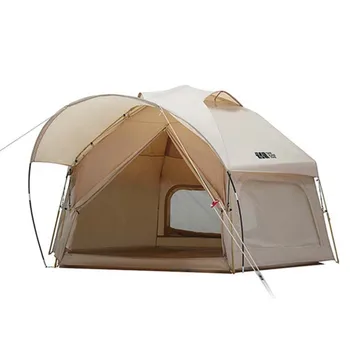 Вградена шестостенни палатка за нощуване на открито Бионический дизайн, голяма палатка за нощуване На открито, Голяма палатка за къмпинг