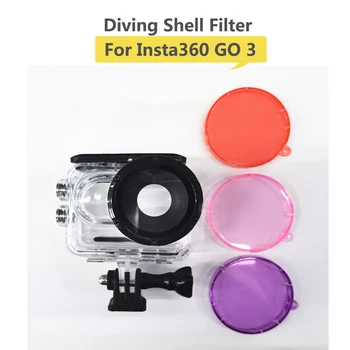 Водоустойчив филтри под формата на Миди, за да Insta360 GO 3 Diving Filter Protector Обектив Екшън-камера за Insta360 GO 3 Аксесоари