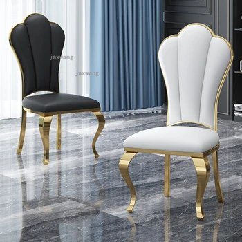 дизайнерски трапезни столове с откидными табли акцент в хола Произведено по поръчка кожен стол за приемане на гости с Модерни мебели за дома sillas de comedor HY