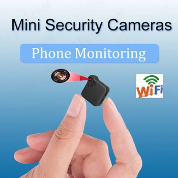 Малка камера за видеонаблюдение Wifi 1080P HD Нощно виждане Life Cam Гласови IP Видео-Камера за сигурност, Помещение за мониторинг на мобилен телефон с магнит