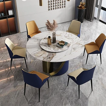 Маса за хранене Rock Board с превръщането на масата Лесен Луксозен Модерен Минималистичен Кухненска маса и столове за малък апартамент