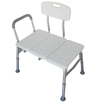 Медицински Столове за баня, обезопасена с душ кабина, стол за къпане от алуминиева сплав, Преносим пейка с широка седалка, мека дръжка, Бял