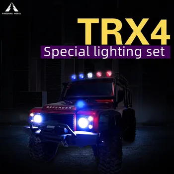 Модел на автомобила Traxxas TRX4 със светодиода отпред и отзад, модул IC light group, фокус на шасито, сигналната лампа на покрива, плюшени лампа с дистанционно управление