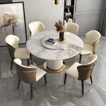 Модерни минималистичные трапезни столове от микрофибър за хранене, леки луксозни трапезни столове с дизайнерска облегалка