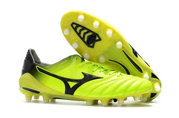 Неподправена Мъжки обувки Мизуно Creation Morelia Neo II FG, Обувки Мизуно За спорт на открито, Лаймово-зелено/черно Размер на Eur 40-45