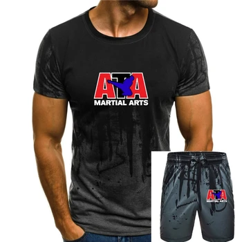 Нова Мъжка Черна тениска с логото на бойни изкуства АТА Venci, размери от S до Анимационни тениски, мъжки Унисекс, Новата модерна тениска, Безплатна доставка