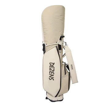 Новост 2023, Холщовая голф чанта цвят Каки, лека водоустойчива модерна чанта за голф DEZENS, поставка за голф