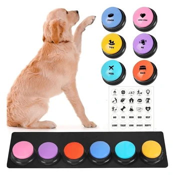 Писане на бутона за домашни любимци, за кучета Звукови бутона, определени за комуникация, бутони за говорещи кучета, помощ за обучение поведение на домашни любимци B03E