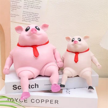 Растягивающаяся играчка-прасе за облекчаване на стреса, колекция модели с розова фигура прасе, сжимающая модел прасе, начало декор за деца, момчета и момичета