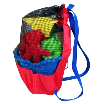 Сгъваема плажна чанта, мрежа водоустойчива чанта за преносим плуване за деца, Плажни кошове за играчки, Чанта за съхранение, улични чанти за гмуркане