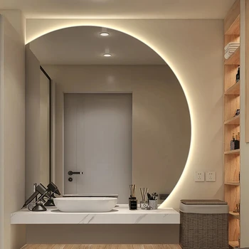 Съвременното умно огледало за баня, без замъгляване, за грим, за душата, сензорно огледало, за баня, с неправилна форма, европейски аксесоари Espejo Inteligente за помещения