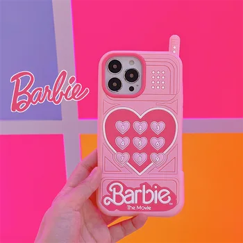 Телефон 2023 Love Барби е Подходящ за Iphone14Promax Kawaii Розово Модерен Женски калъф за мобилен телефон Силикон, защитен от падане, мека обвивка