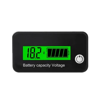 Тестер на капацитета на батерията, Волтметър 8-90 В, Мултицет, Тестер, Ниво на мощност в Проценти, Волтметър, Сензор и LCD дисплей с подсветка E65B