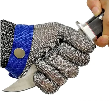 Устойчиви към нарязан-устойчиви ръкавици от неръждаема стомана, защитни работни железни ръкавици, Метална мрежа, защита от порязване, работна ръкавица за касапин