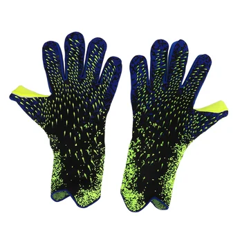Футболни ръкавици с висока еластичност, защита на пръстите, Флуоресцентни мини футболни Вратарские ръкавици от латекс и найлон за състезания