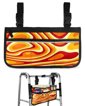 Чанта за инвалидна количка с Кошмарен Дизайн, Джобове, Светлоотразителни Ленти, Подлакътници, Странични чанти, Чанта за съхранение на Рамки за Электроскутера