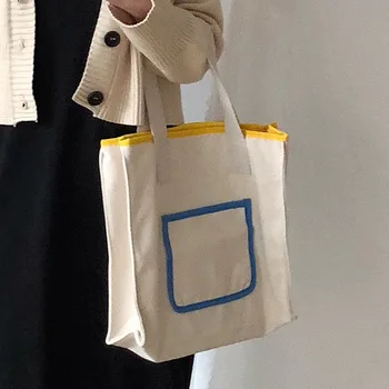 Чанти Холщовая чанта във френски стил, лесна чанта за майките, по-Голямата голям Ежедневни Просто Нова модна чанта-тоут за жени